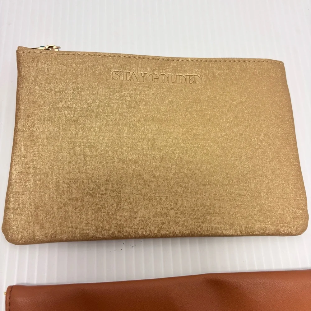 IPSY‎ Set of 3 Pouches/Make up/Cosmetic Bags Gold, Pink, Brown